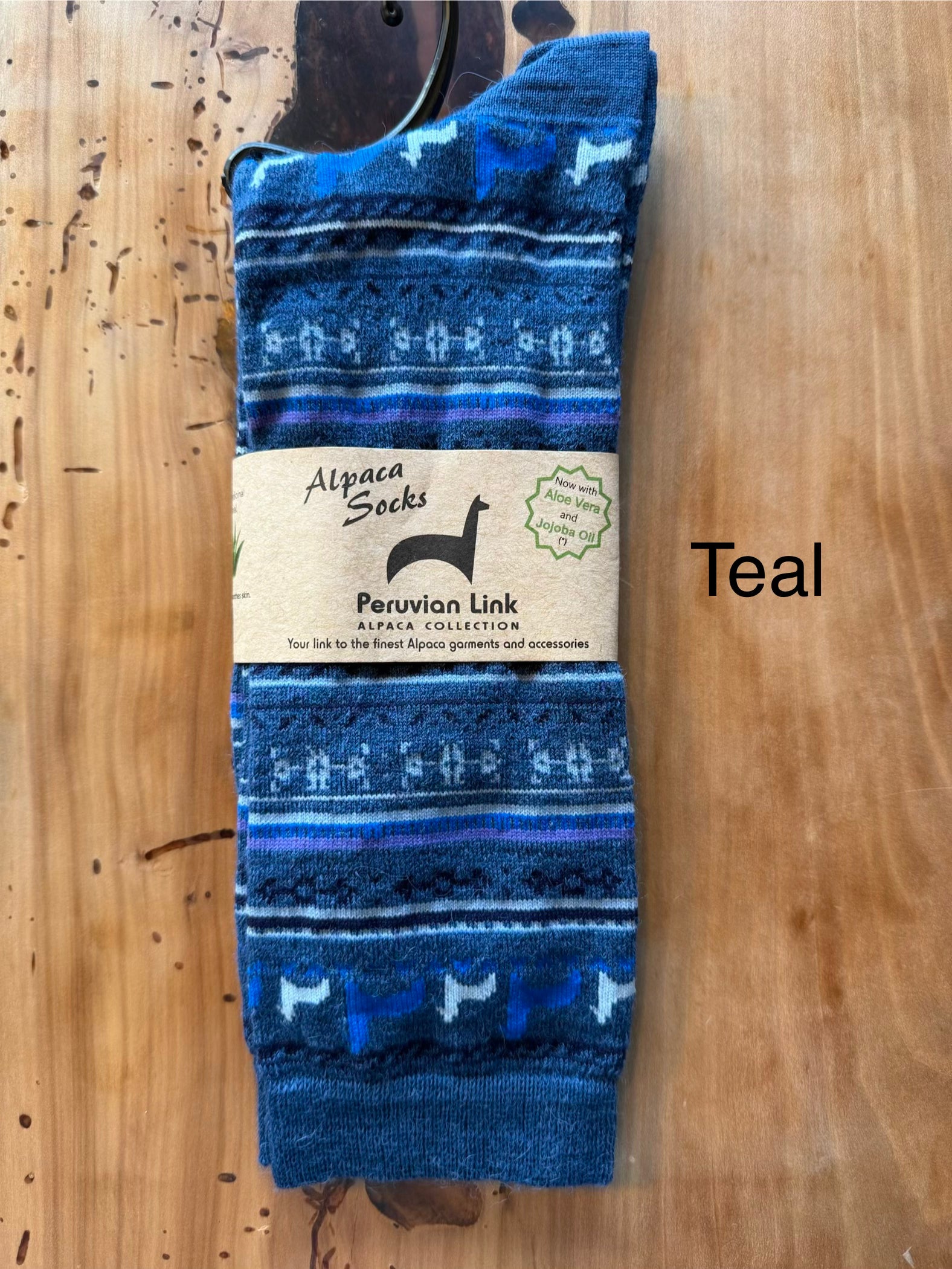 Alpaca Print Crew Socks