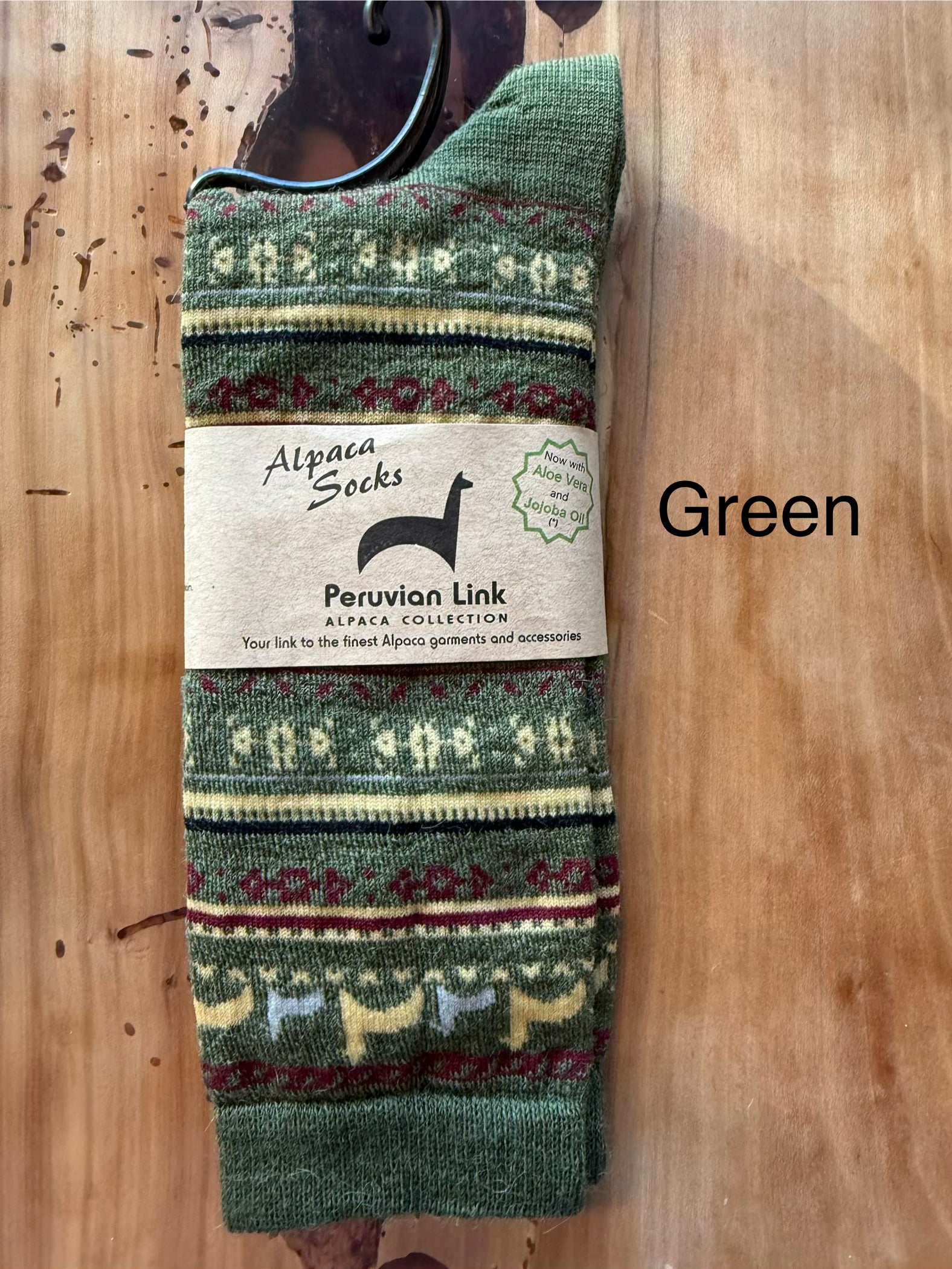 Alpaca Print Crew Socks