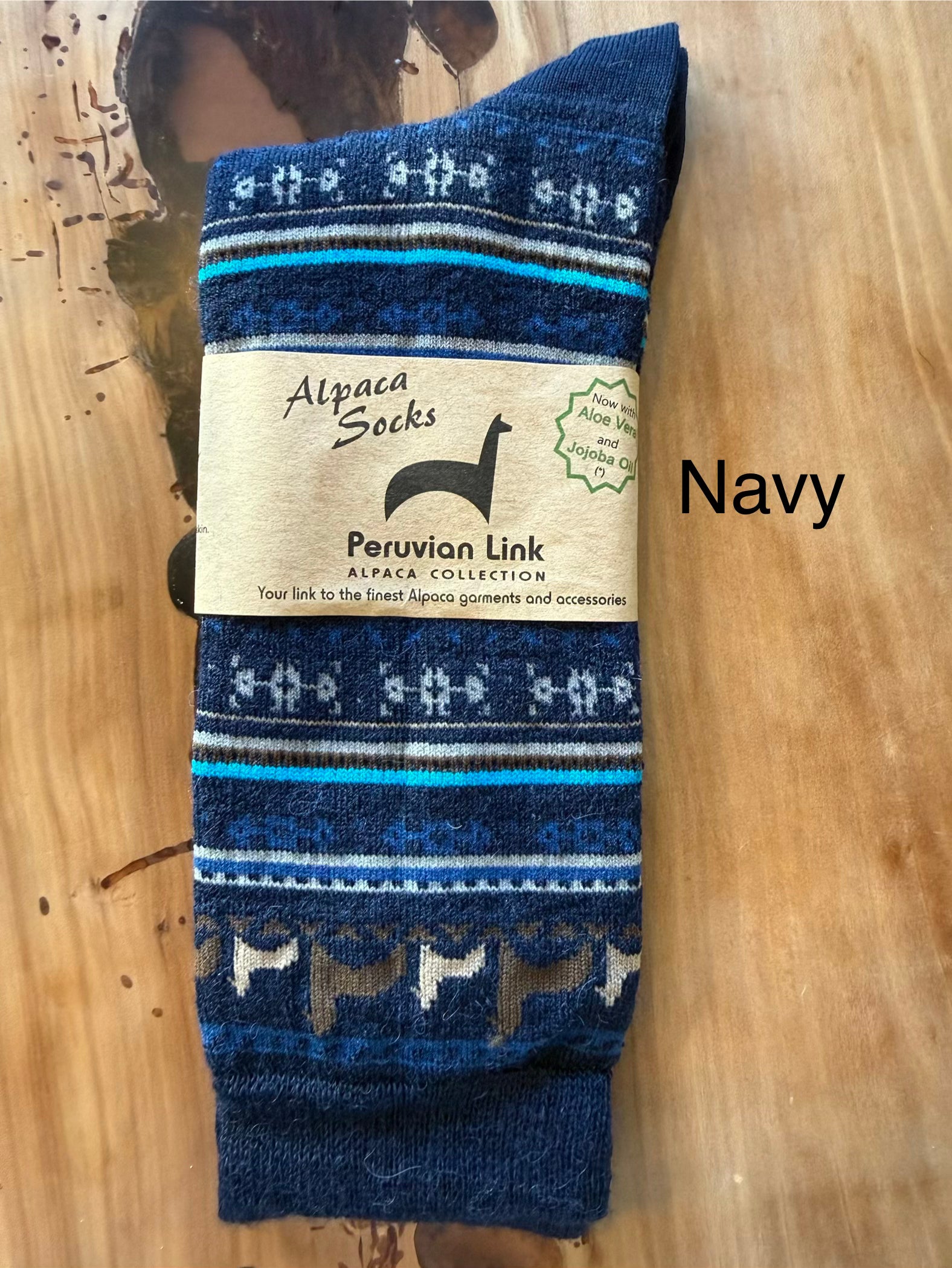 Alpaca Print Crew Socks