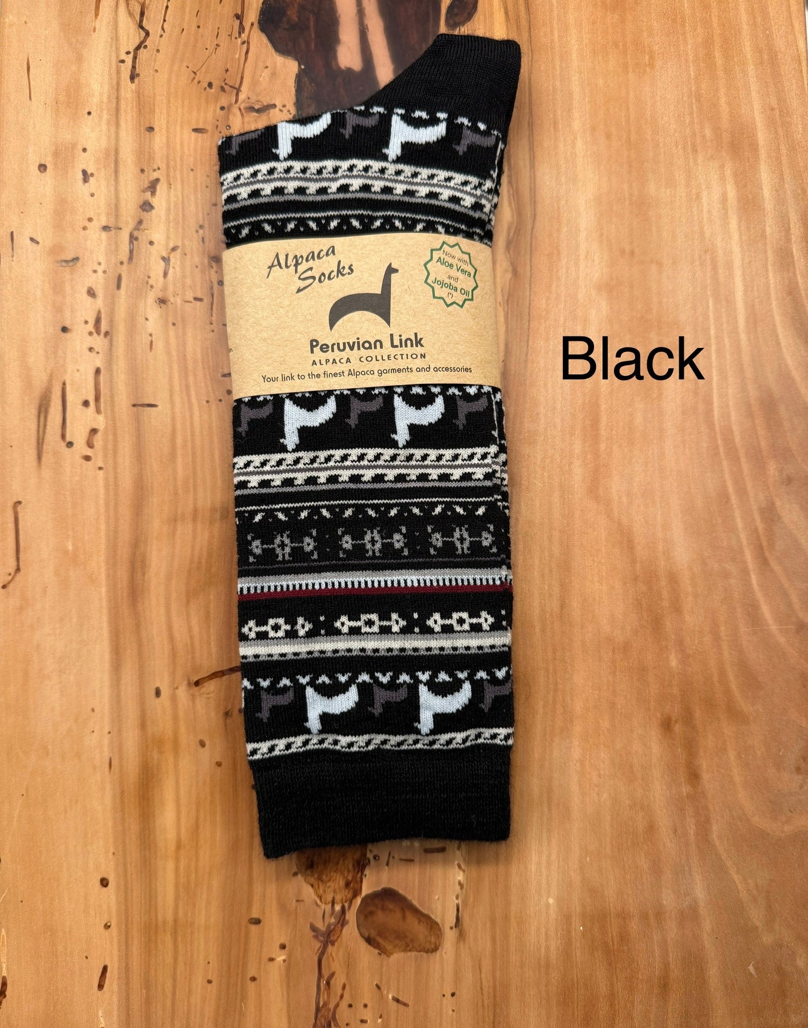 Alpaca Print Crew Socks