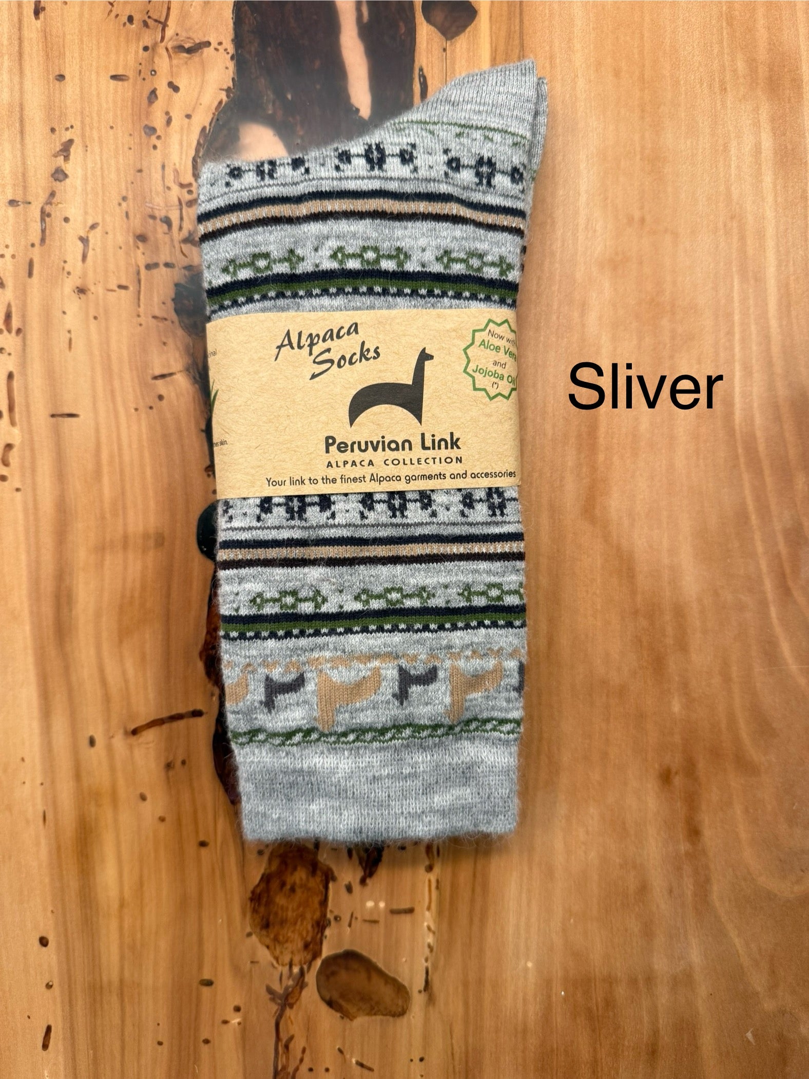 Alpaca Print Crew Socks