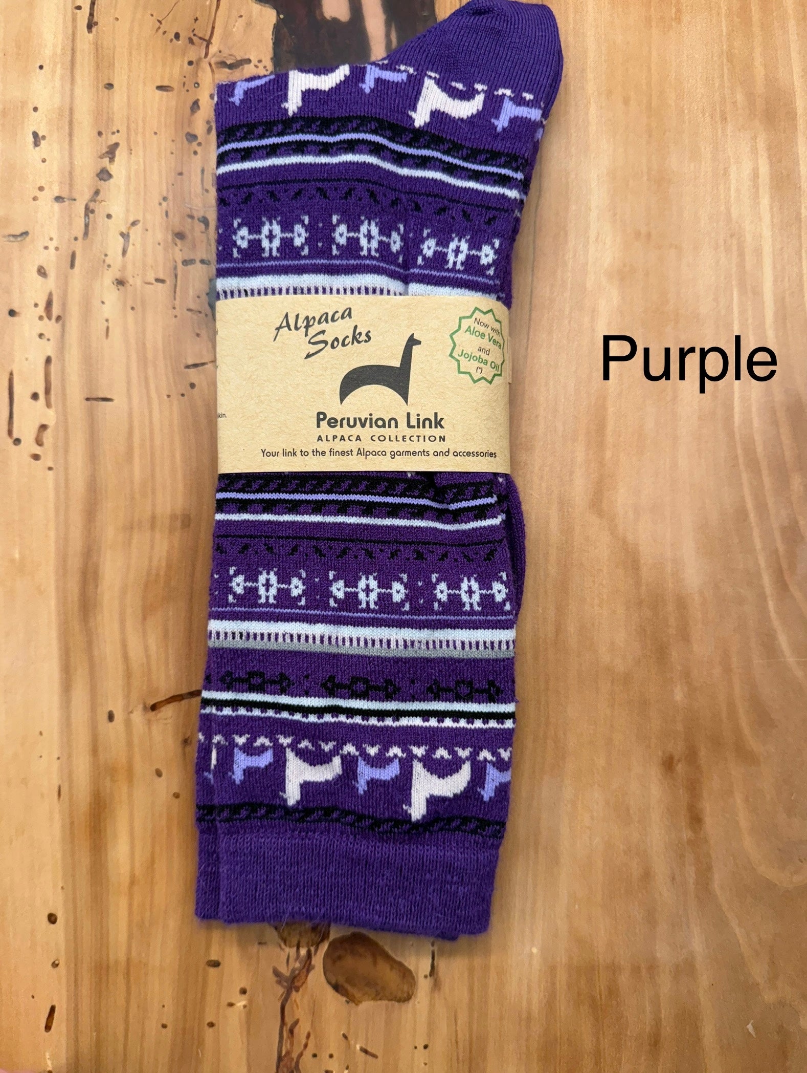 Alpaca Print Crew Socks