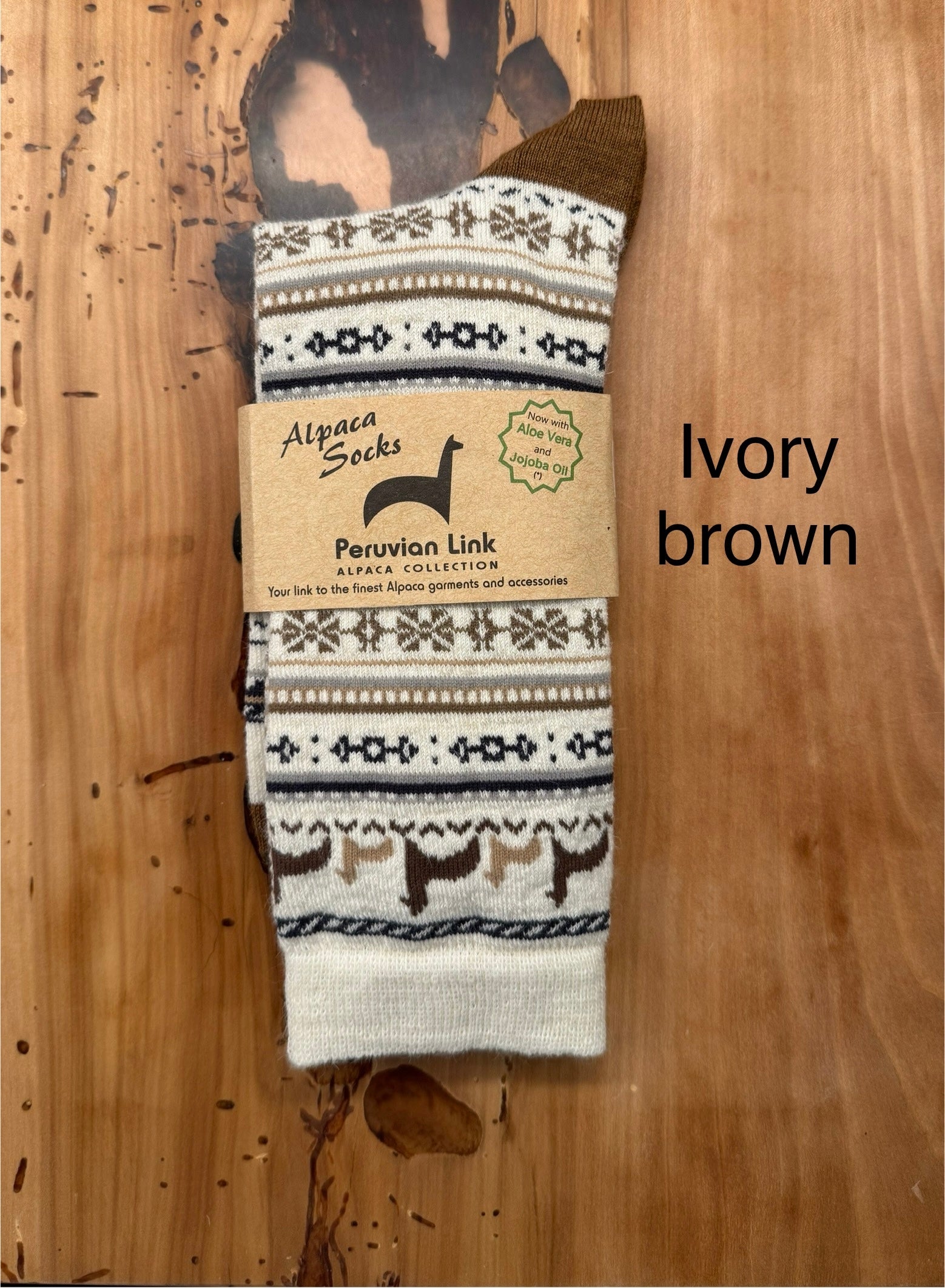 Alpaca Print Crew Socks