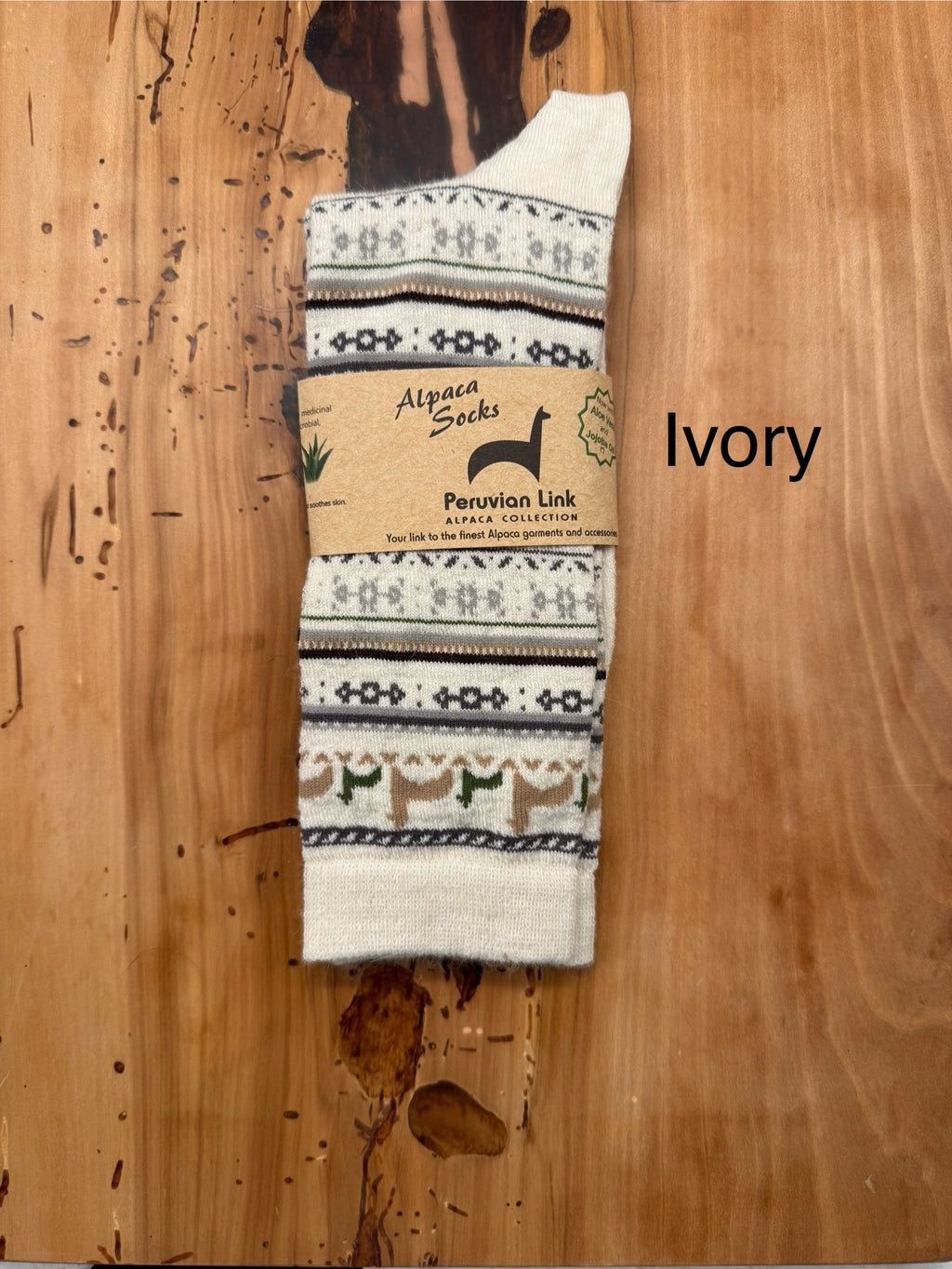 Alpaca Print Crew Socks