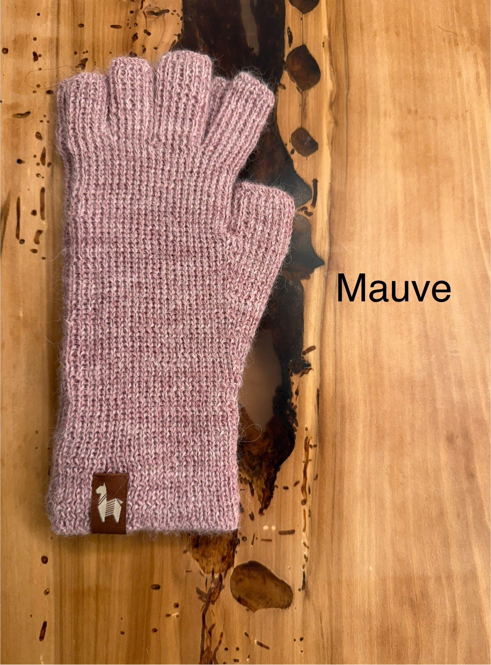 Women’s Alpaca Half Finger Gloves