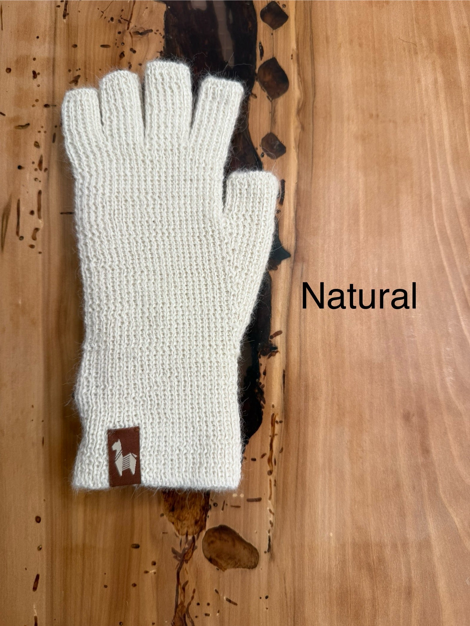 Women’s Alpaca Half Finger Gloves
